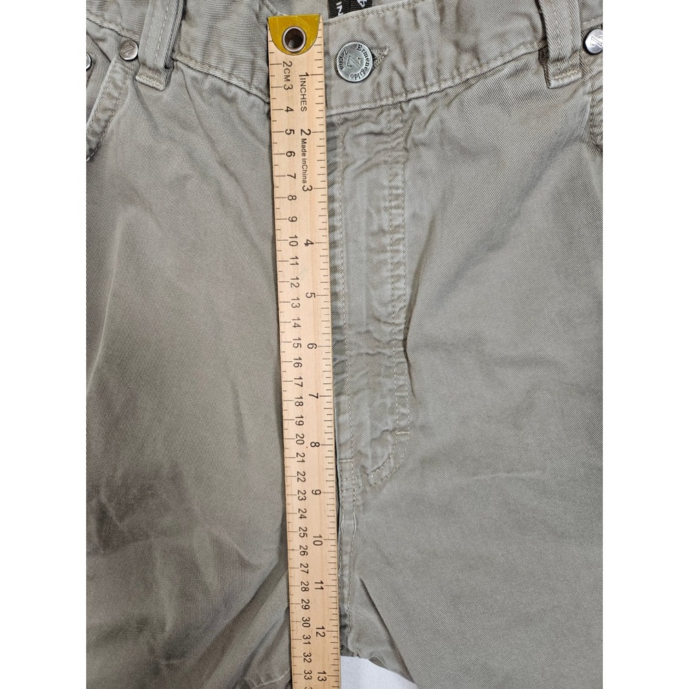 Ermenegildo Zegna Mens 40 Cotton Straight Leg Trousers Olive Drab Made in Italy - Picture 12 of 13